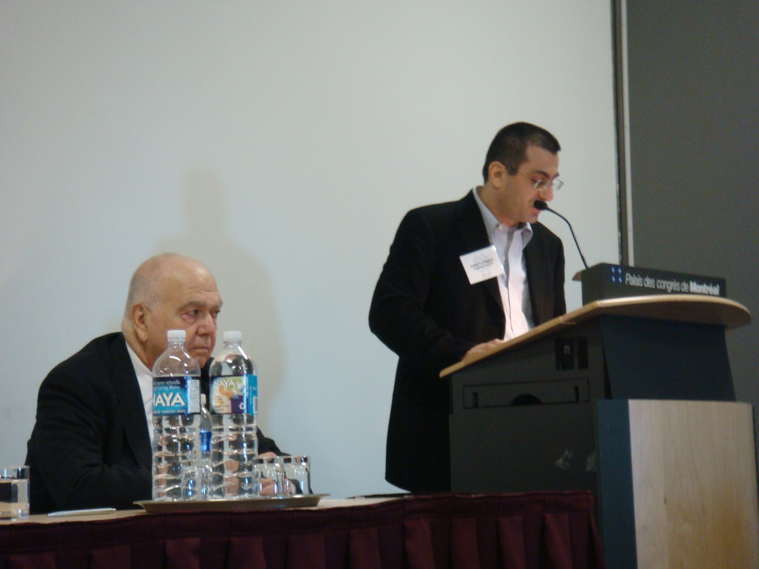 MESA Conference, 2007, Richard Hovhanissian (L), Hratch Tchilingirian at Hrant Dink Memorial Panel