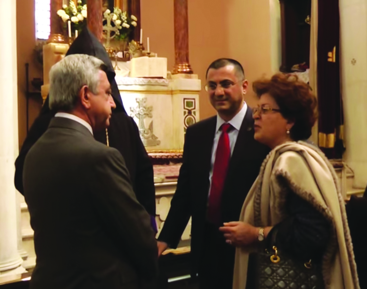 Hratch Tchilingirian_President_Serge_Sargsyan_of_Armenia_St_Sarkis_Church_July2012